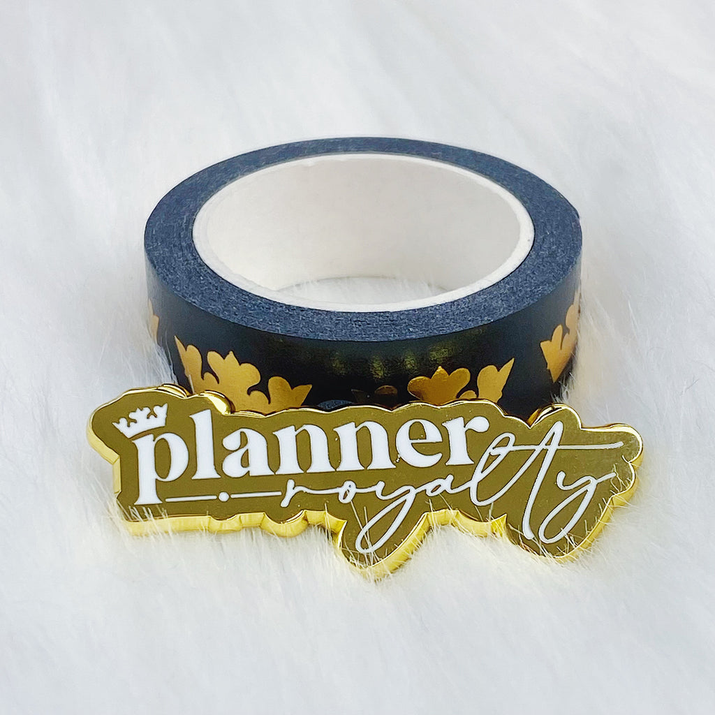 Pin de esmalte de realeza del planificador ? Chapado en oro