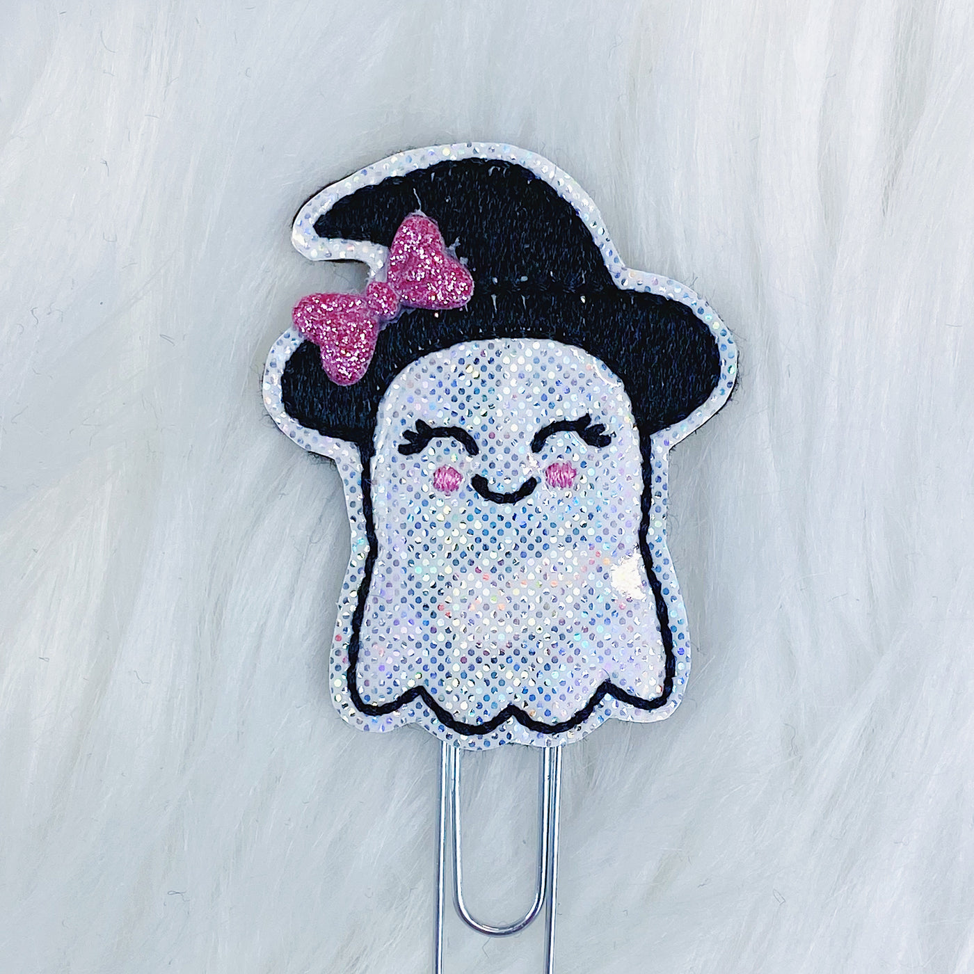Witch Ghost with BOW Feltie Planner Clip