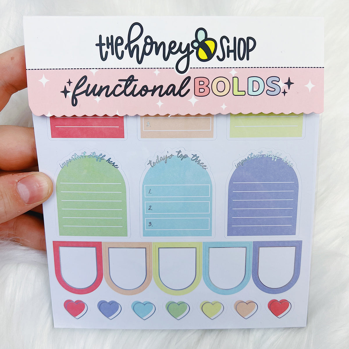 Bold Functional Deluxe Sticker Book | Matte Sticker Paper | 15 Pages | Holo Foiled