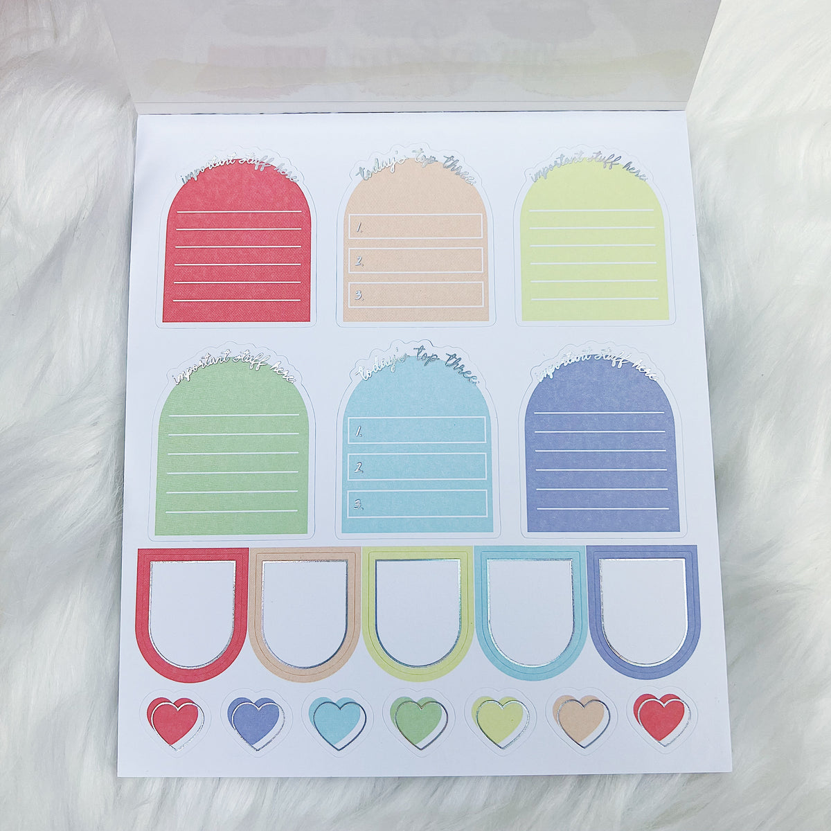Bold Functional Deluxe Sticker Book | Matte Sticker Paper | 15 Pages | Holo Foiled
