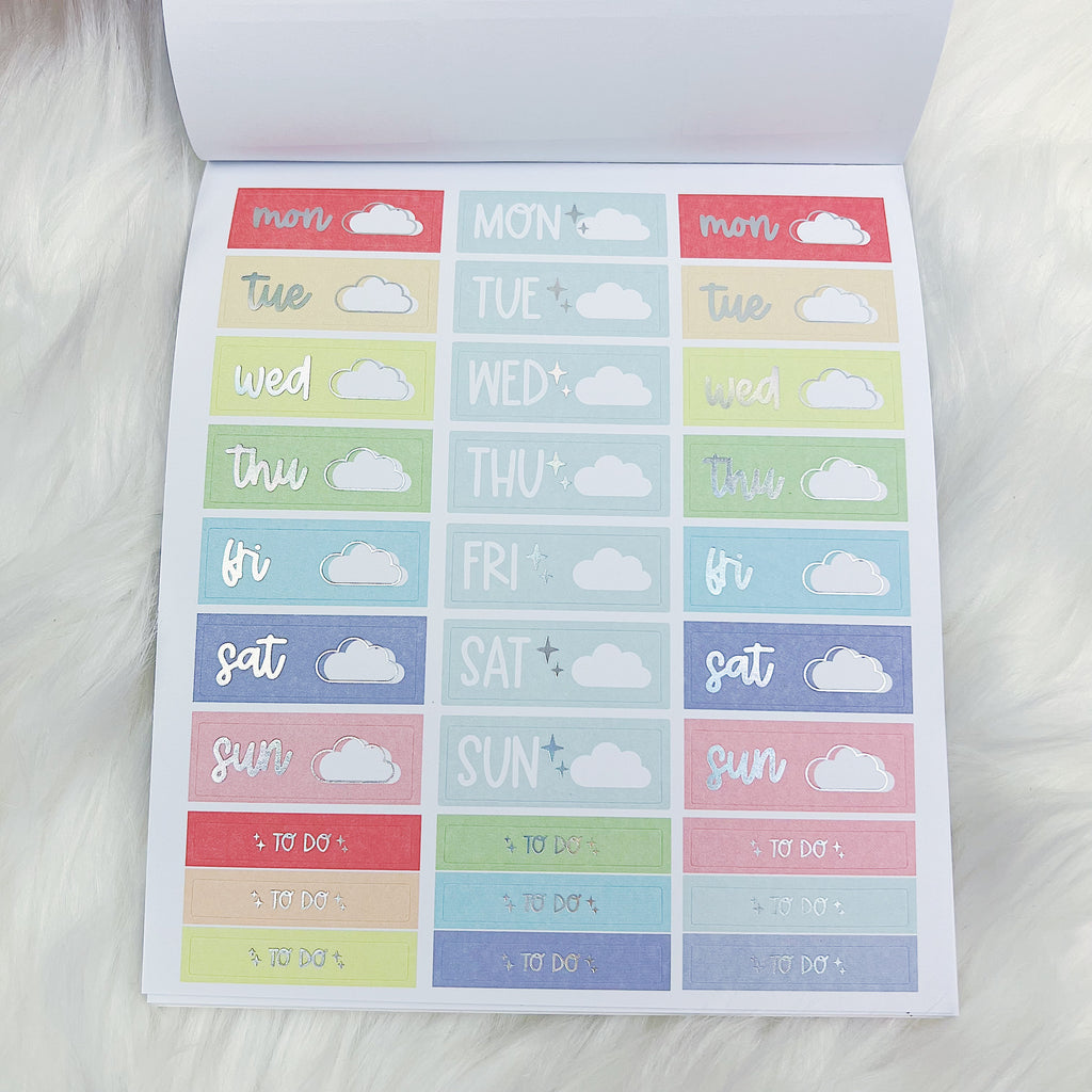 Bold Functional Deluxe Sticker Book | Matte Sticker Paper | 15 Pages | Holo Foiled