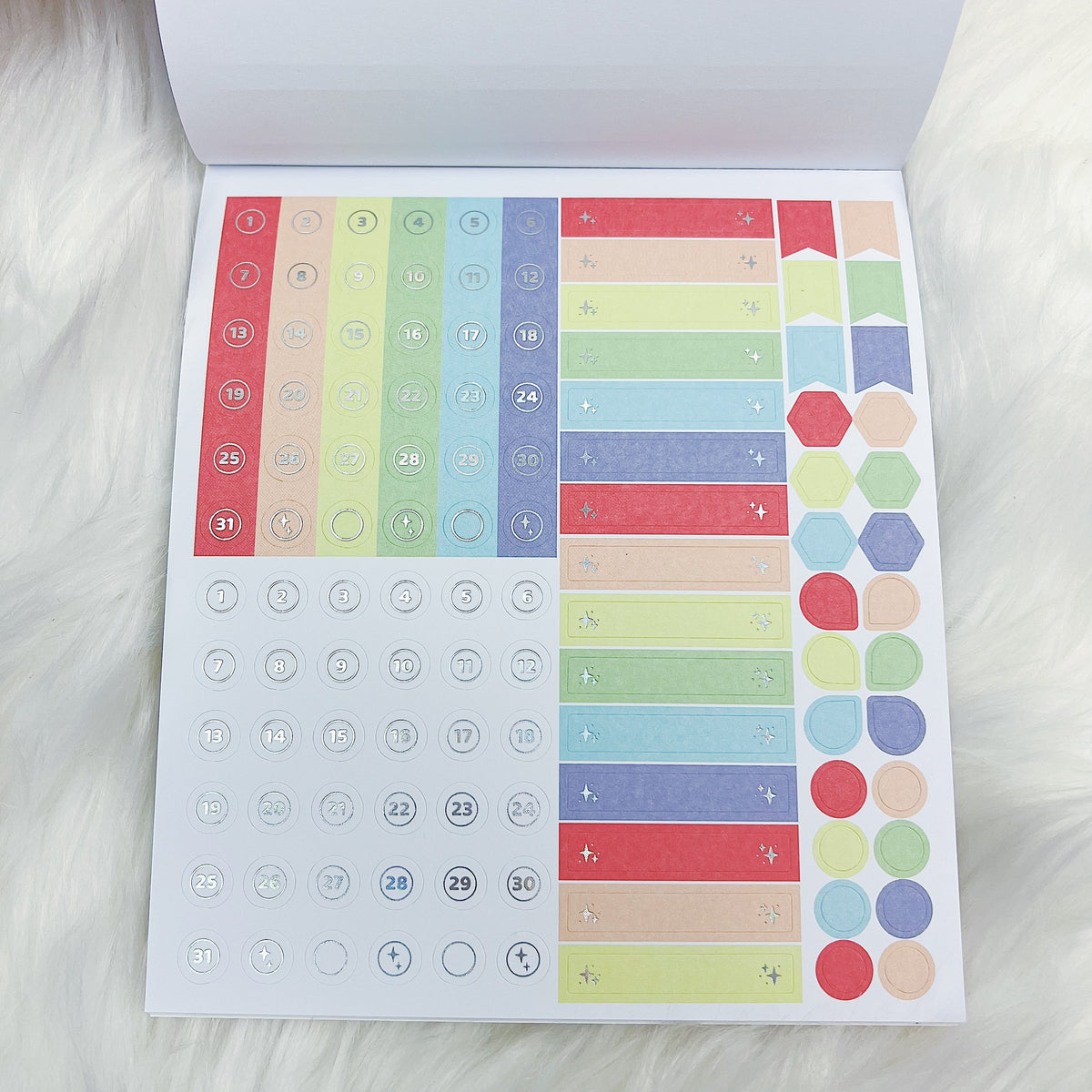 Bold Functional Deluxe Sticker Book | Matte Sticker Paper | 15 Pages | Holo Foiled