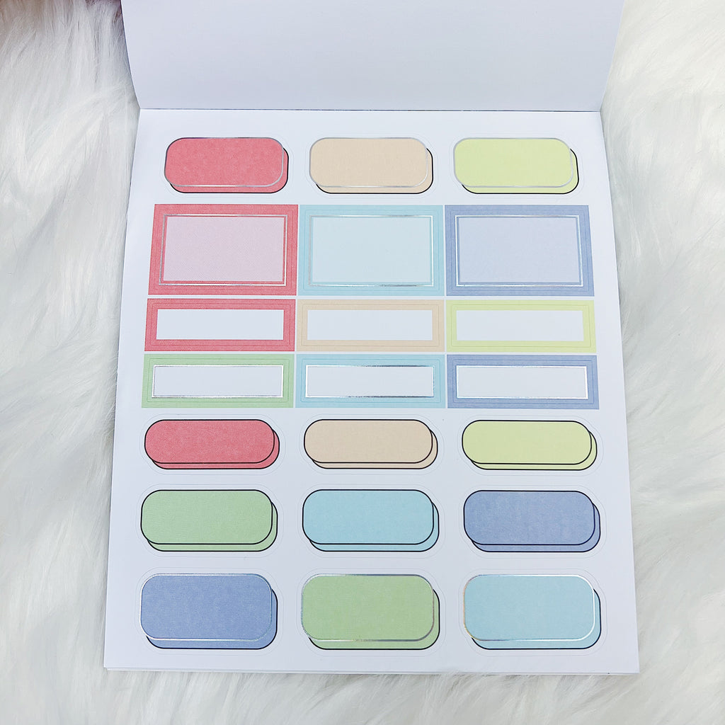 Bold Functional Deluxe Sticker Book | Matte Sticker Paper | 15 Pages | Holo Foiled