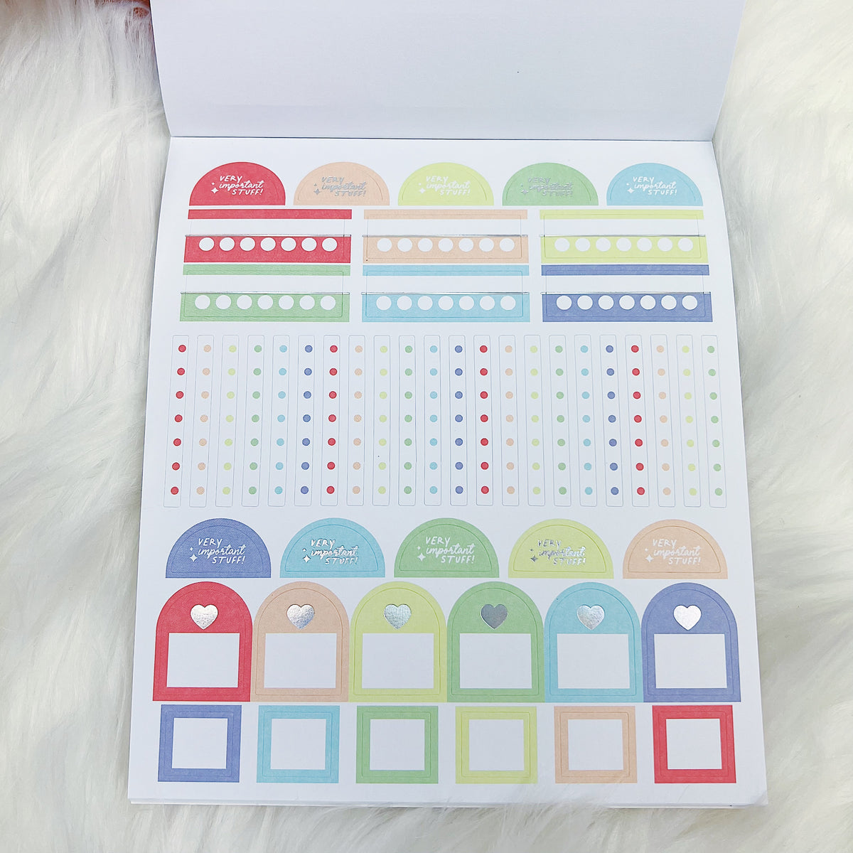 Bold Functional Deluxe Sticker Book | Matte Sticker Paper | 15 Pages | Holo Foiled
