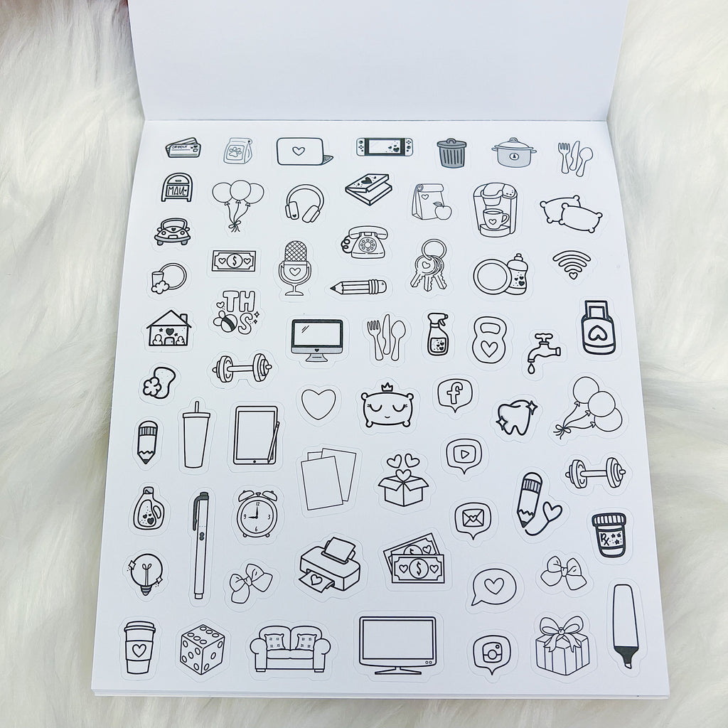 Bold Functional Deluxe Sticker Book | Matte Sticker Paper | 15 Pages | Holo Foiled