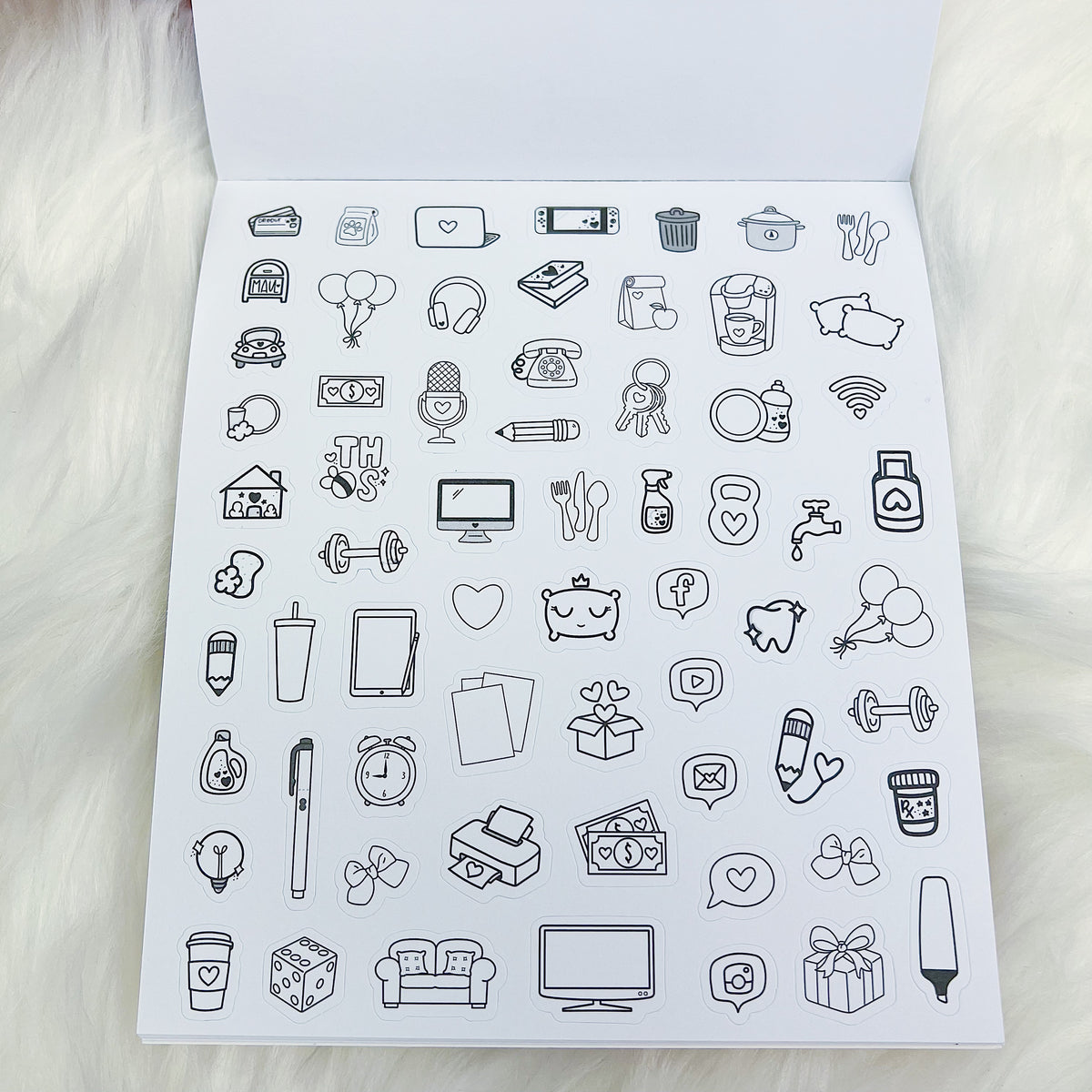 Bold Functional Deluxe Sticker Book | Matte Sticker Paper | 15 Pages | Holo Foiled