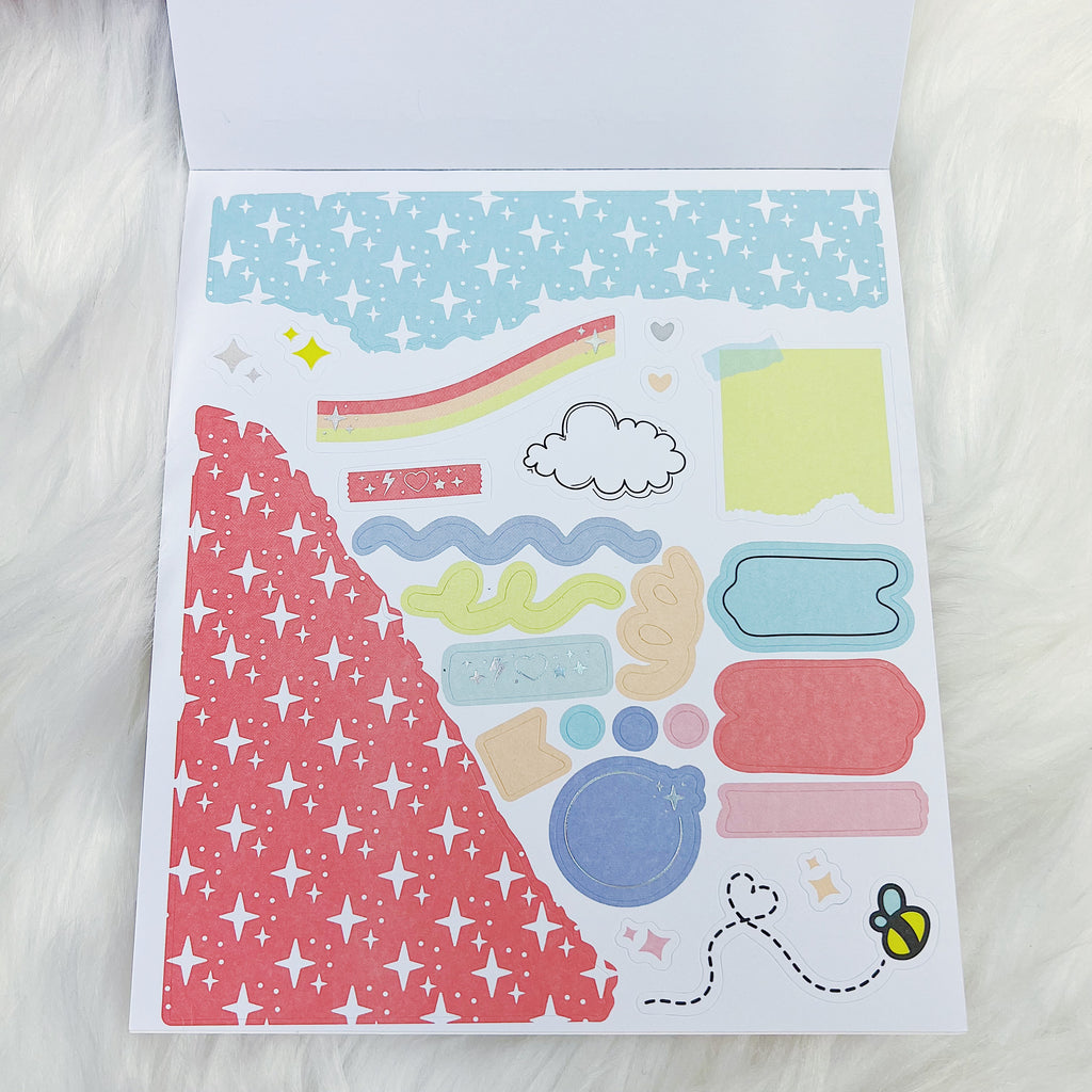 Bold Functional Deluxe Sticker Book | Matte Sticker Paper | 15 Pages | Holo Foiled