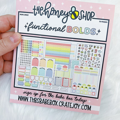 Bold Functional Deluxe Sticker Book | Matte Sticker Paper | 15 Pages | Holo Foiled