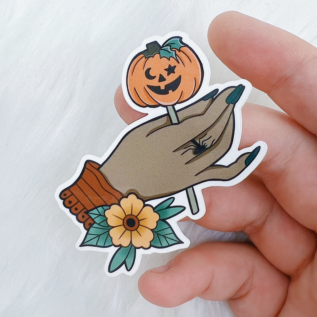 Pumpkin Sucker Vinyl Sticker Die Cut