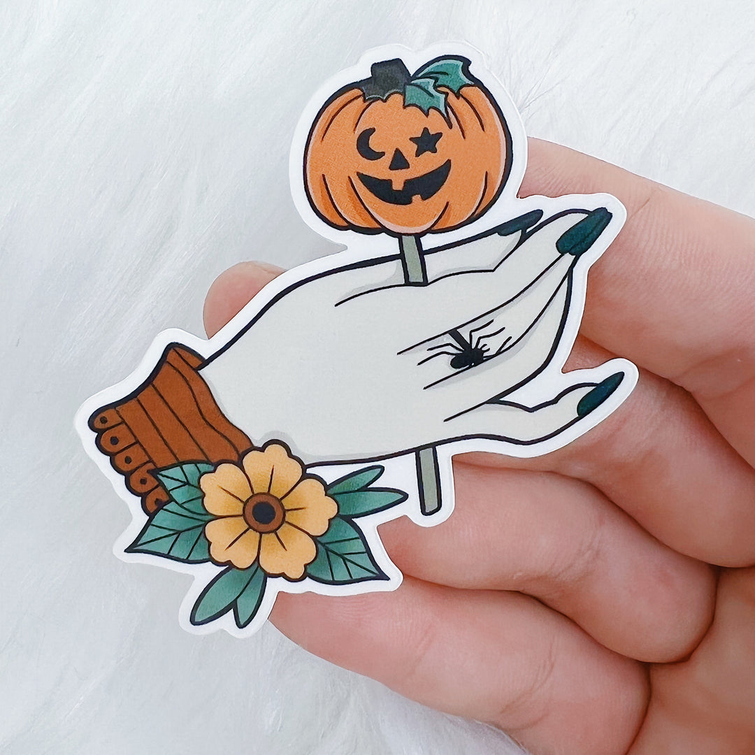 Pumpkin Sucker Vinyl Sticker Die Cut