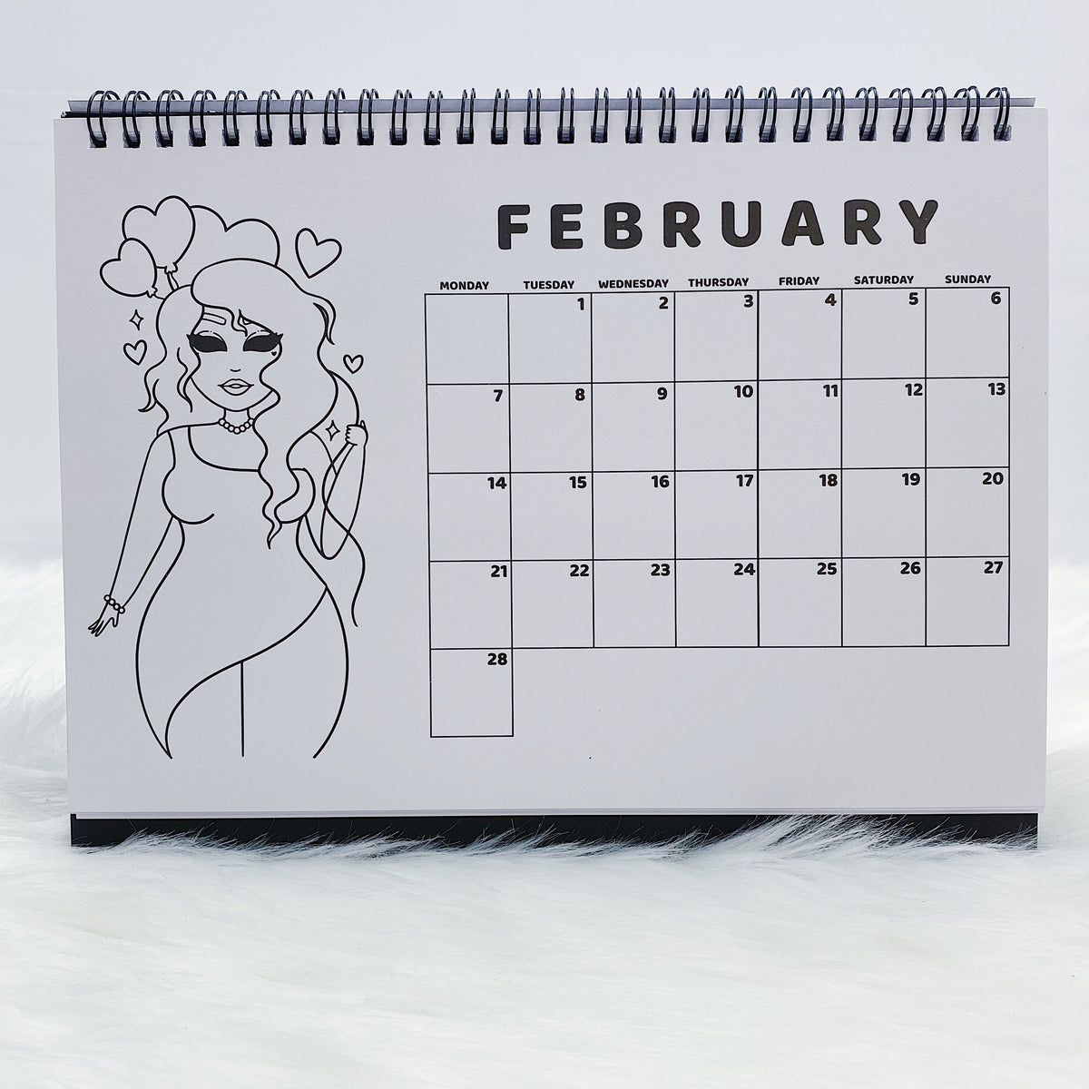 2022 Babe Spiral Desk Calendar | Jan-Dec 2022