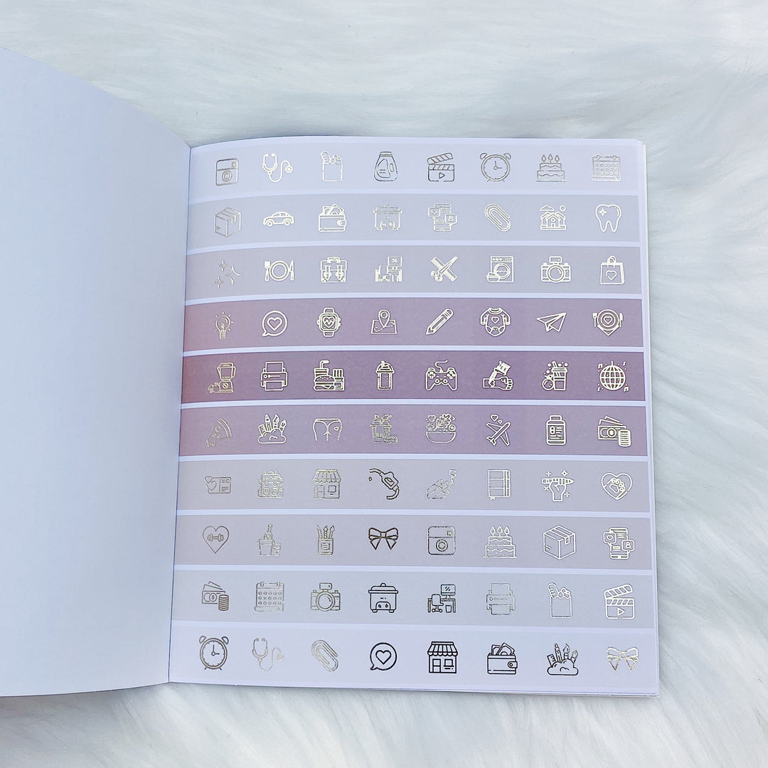 Cream & Sugar Sticker Book | 10 Pages | Soft Gold Foiled