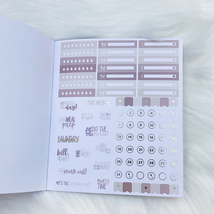 Cream & Sugar Sticker Book | 10 Pages | Soft Gold Foiled