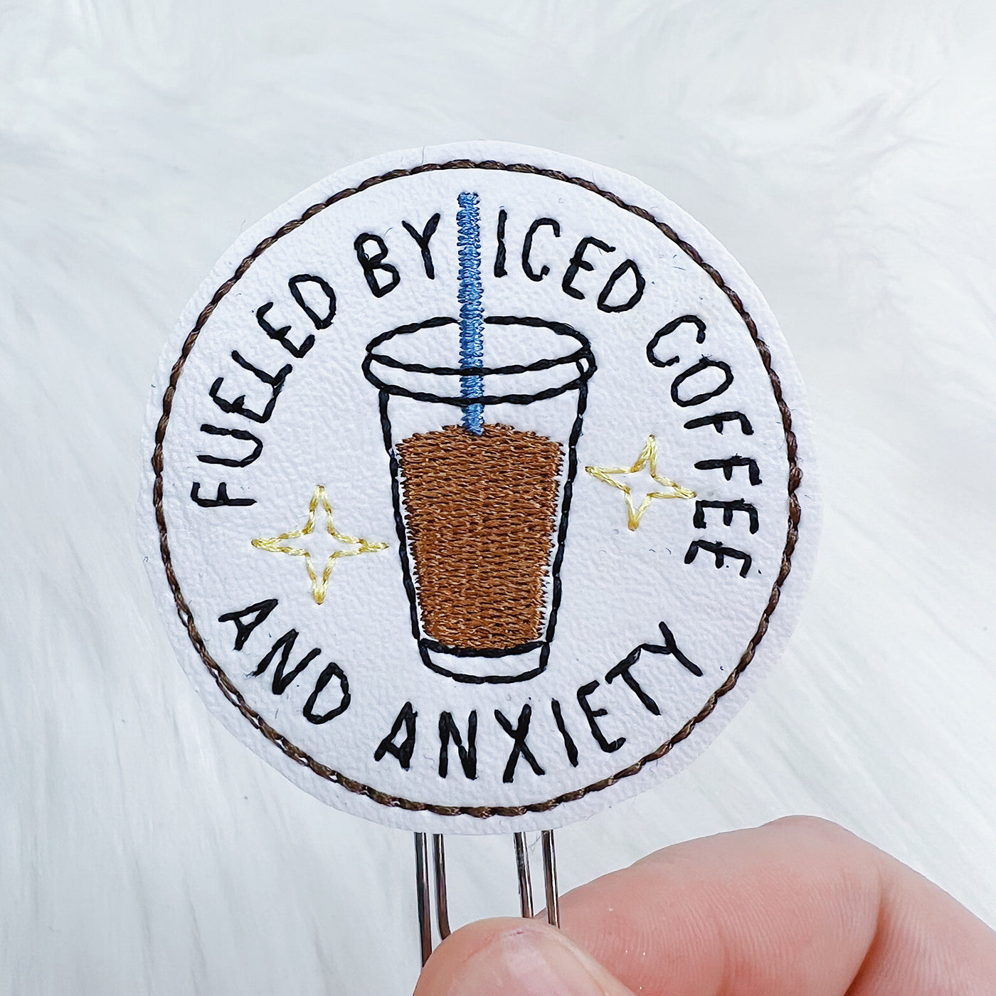 Fueled by Coffee & Anxiety Feltie Planner Clip