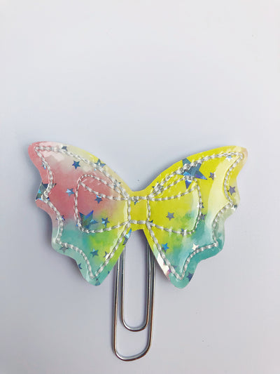 Tie Dye Bat Bow Feltie Planner Clip | Mystery Color Choice