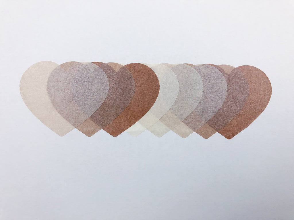 Cinta washi troquelada con pegatina de corazón de crema y azúcar