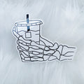 Skele Coffee Vinyl Sticker Die Cut