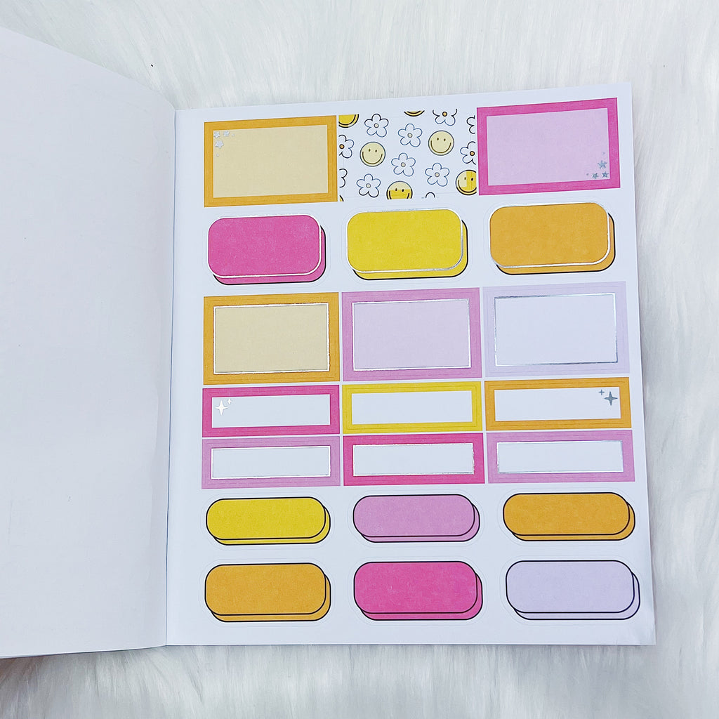 All Smiles Sticker Book | Matte Sticker Paper | 10 Pages | Holo Foiled