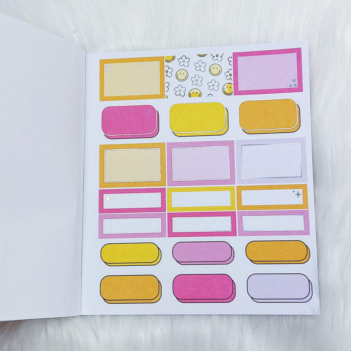 All Smiles Sticker Book | Matte Sticker Paper | 10 Pages | Holo Foiled
