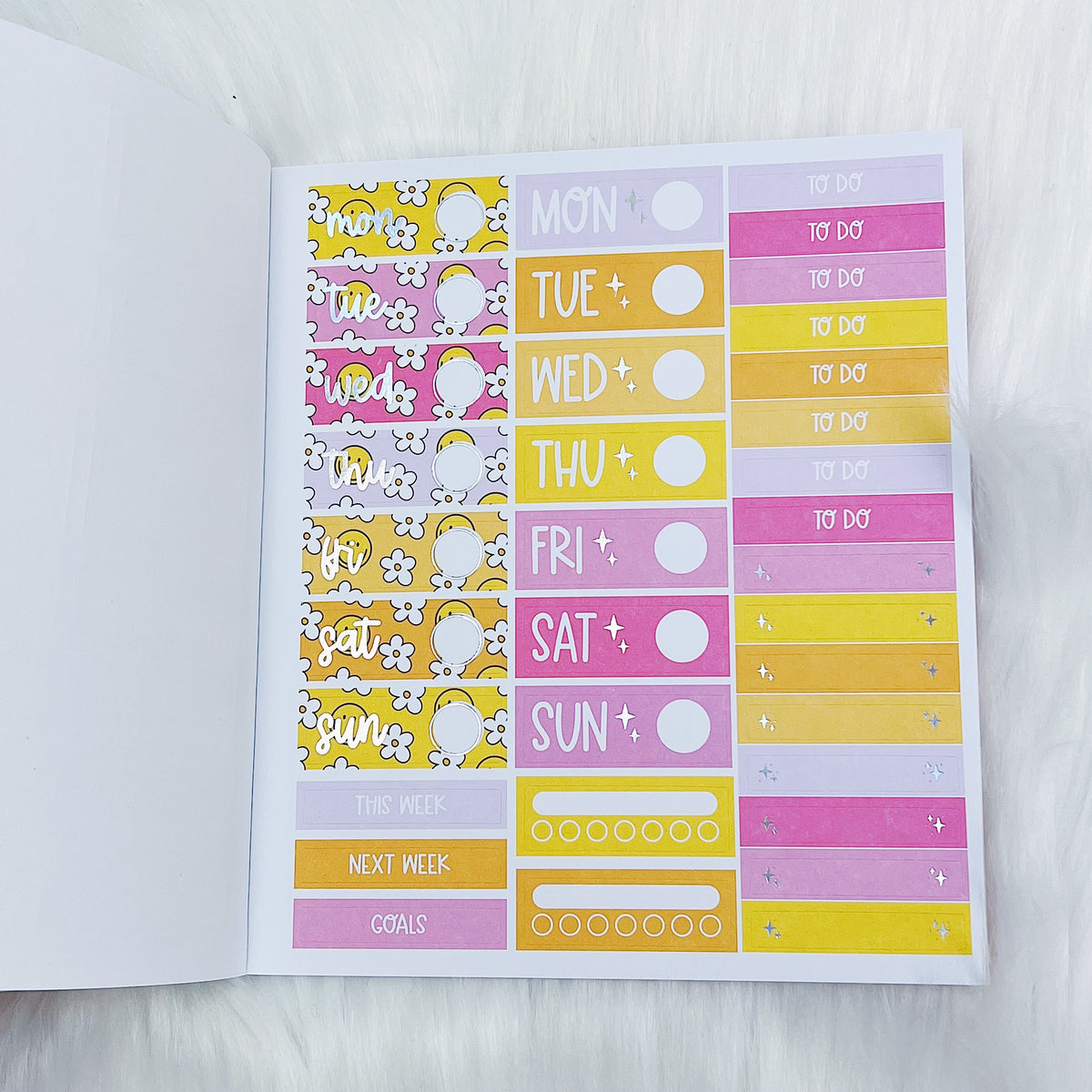 All Smiles Sticker Book | Matte Sticker Paper | 10 Pages | Holo Foiled