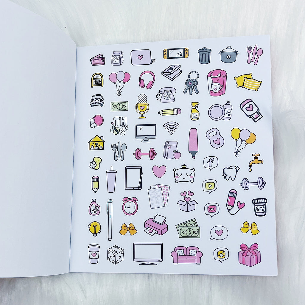 All Smiles Sticker Book | Matte Sticker Paper | 10 Pages | Holo Foiled