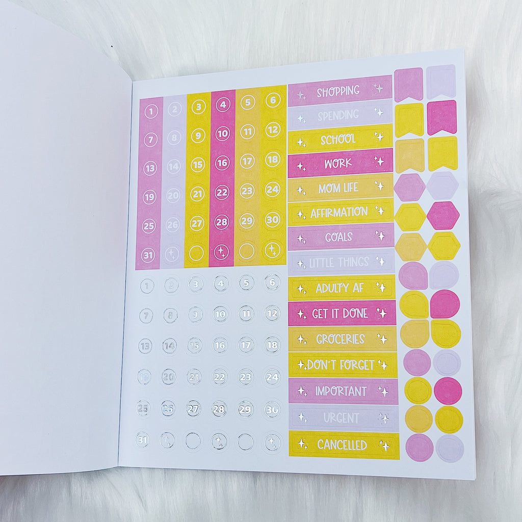 All Smiles Sticker Book | Matte Sticker Paper | 10 Pages | Holo Foiled
