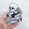 Skele Book Stack Vinyl Sticker Die Cut