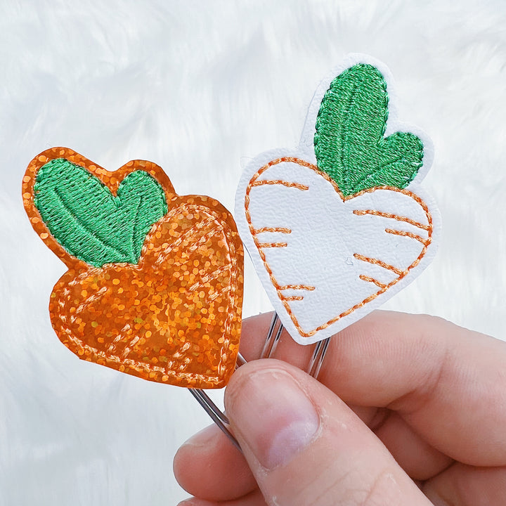 Carrot Heart Feltie Planner Clip | Choose Your Option