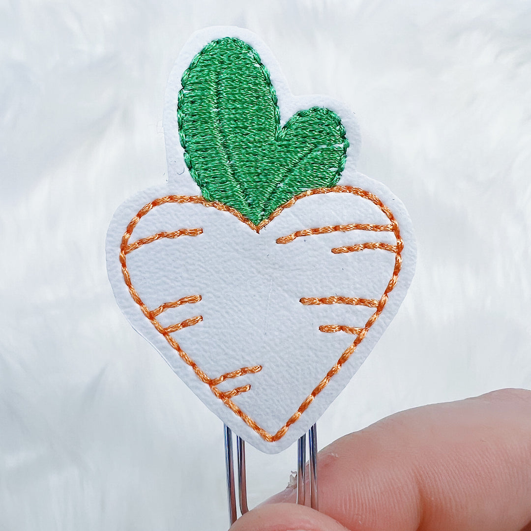 Carrot Heart Feltie Planner Clip | Choose Your Option