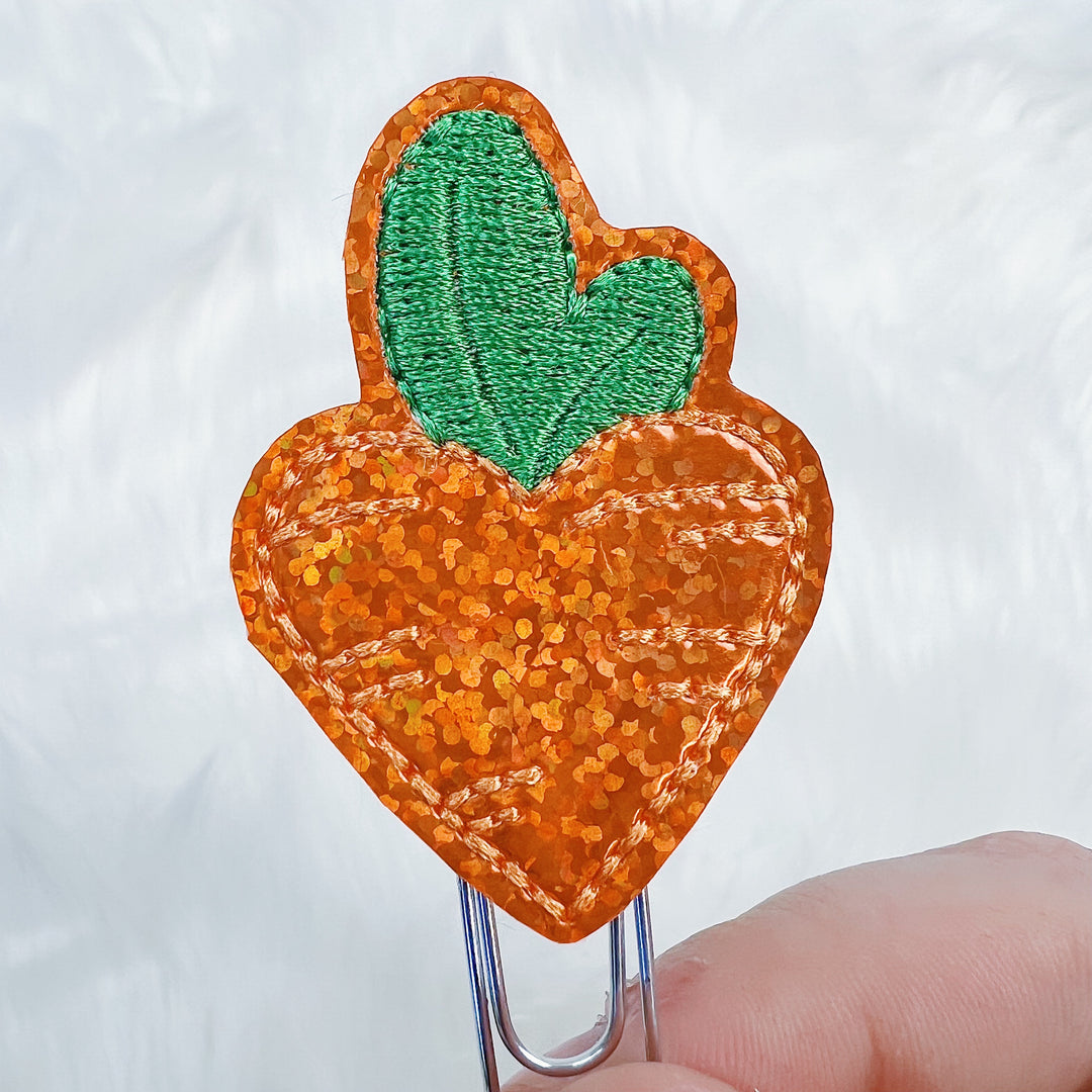 Carrot Heart Feltie Planner Clip | Choose Your Option