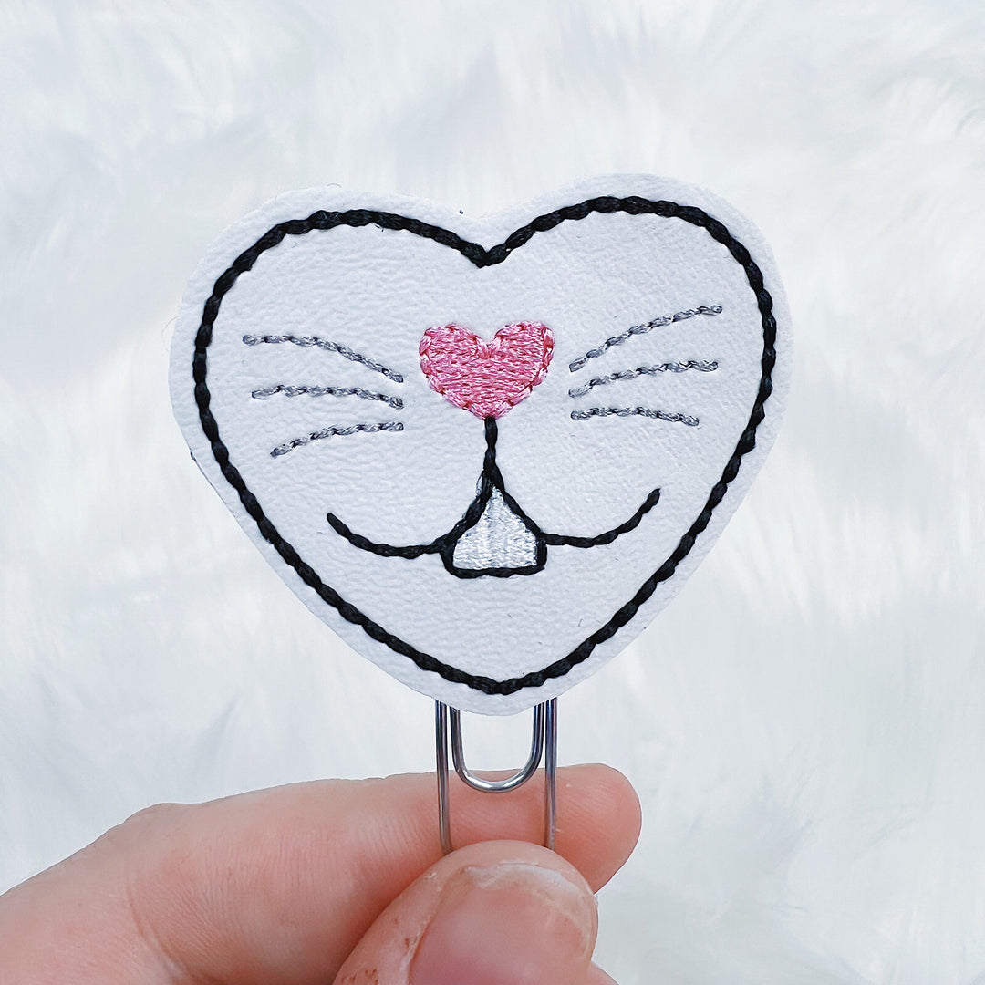 Bunny Heart Feltie Planner Clip