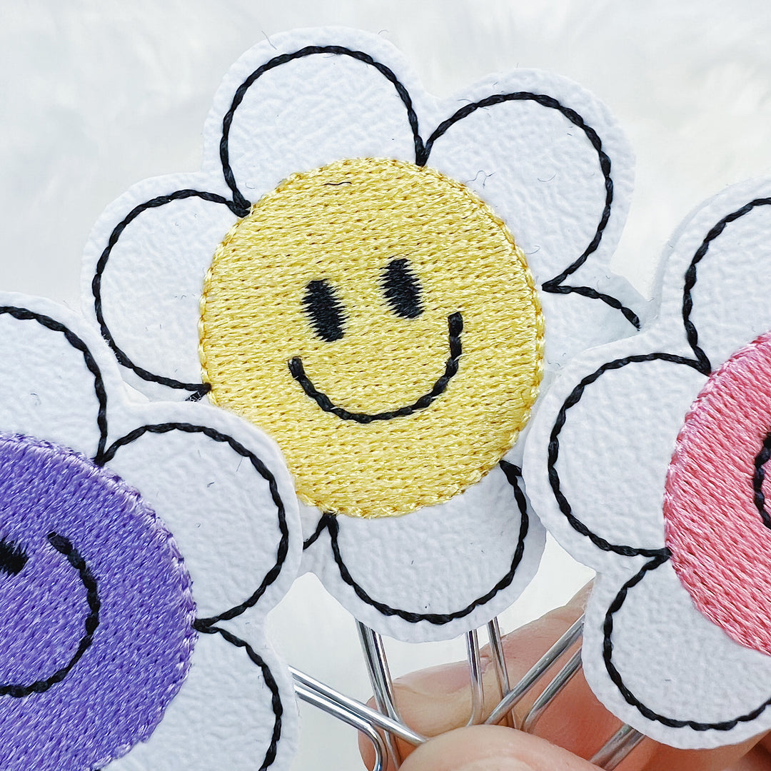 Smiley Daisy Feltie Planner Clip | Choose Your Option