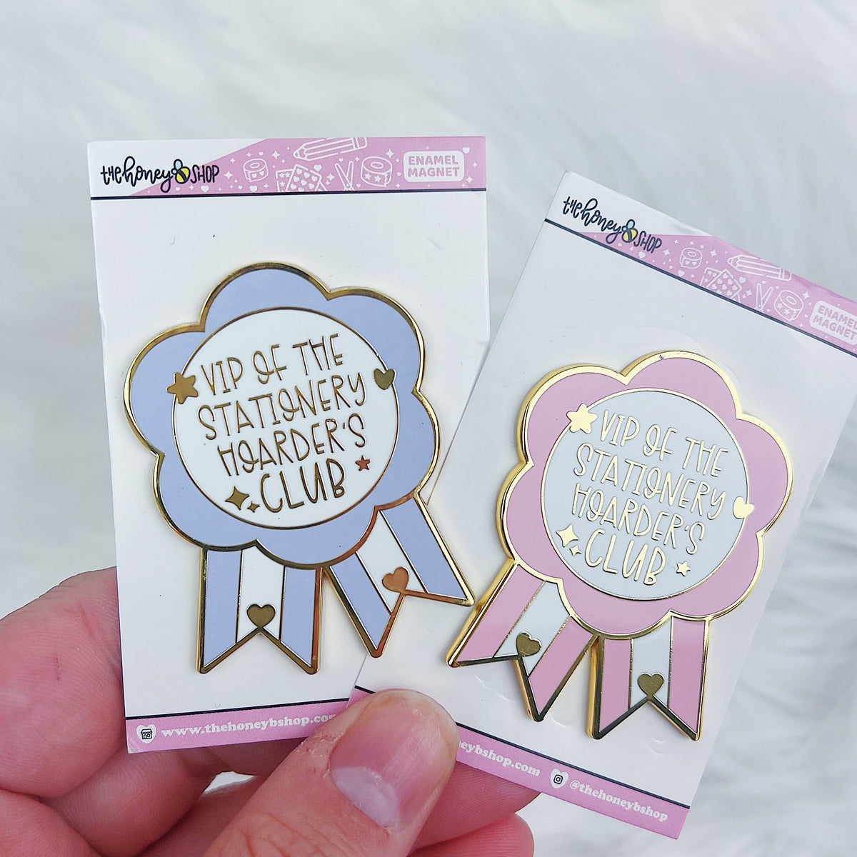 VIP of the Stationery Hoarder's Club Enamel Magnet | Pink or Purple