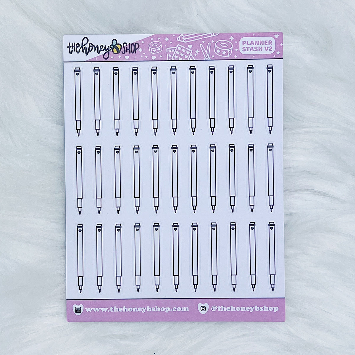 Fineliner Pens Doodle Sticker Sheet
