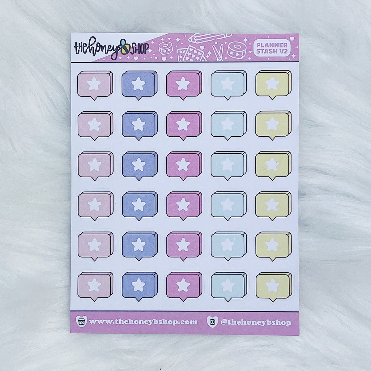 Planner Stash Speech Bubs Doodle Sticker Sheet