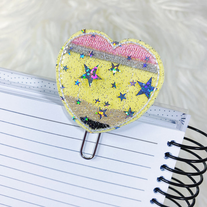 Pencil Heart Feltie Planner Clip