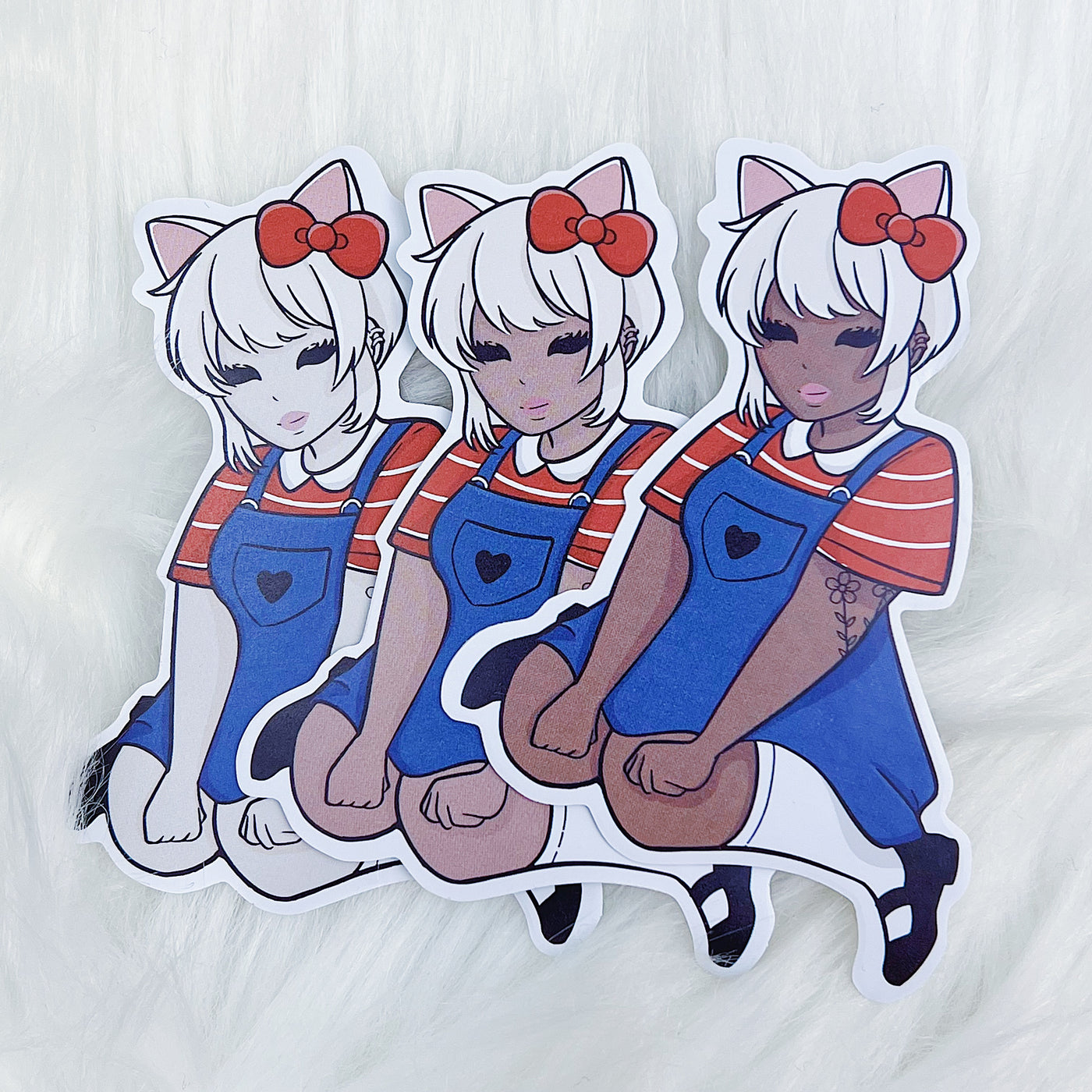 Hello Kitty Babe Vinyl Sticker | Choose your Skin Tone!