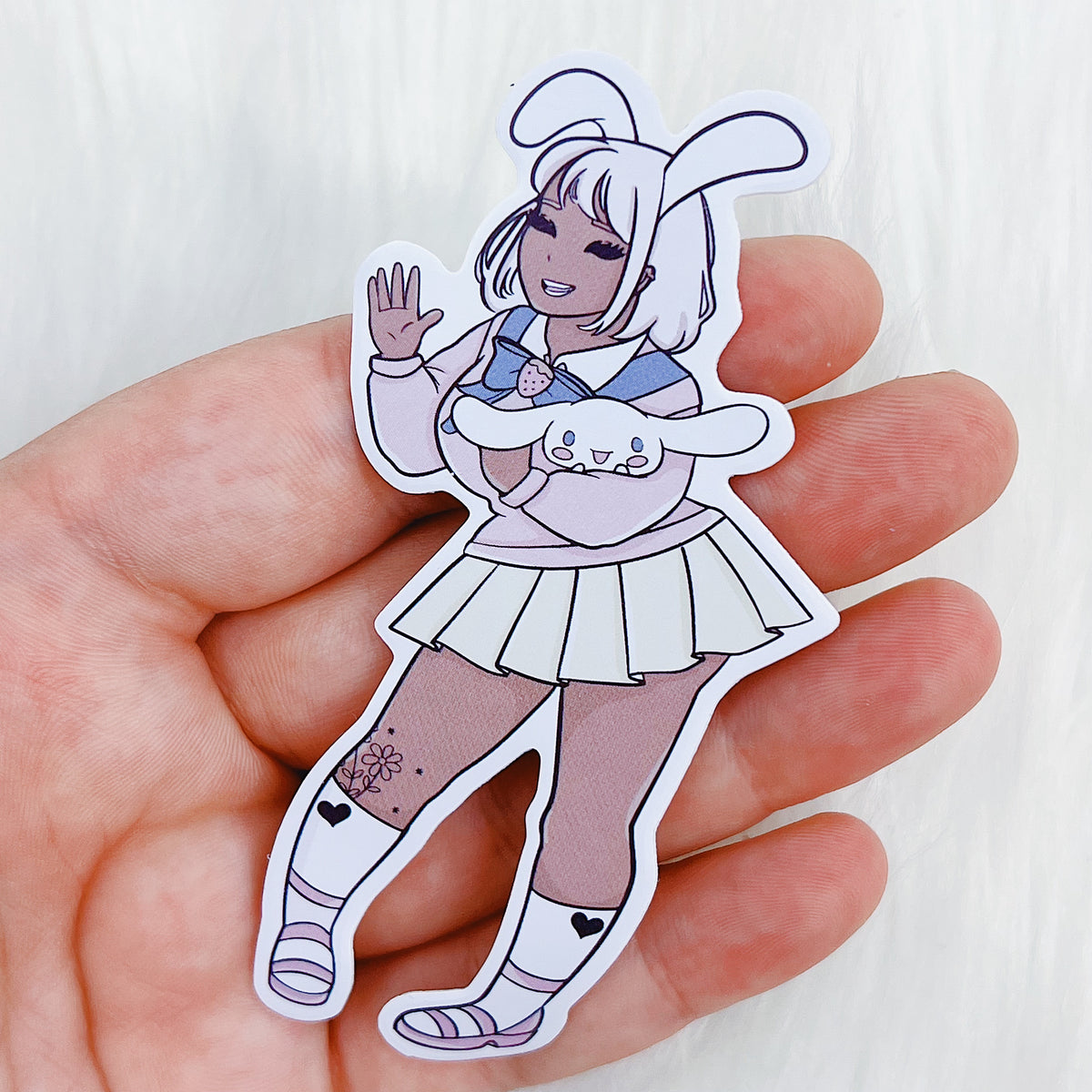 Cinnamoroll Babe Vinyl Sticker | Choose your Skin Tone!