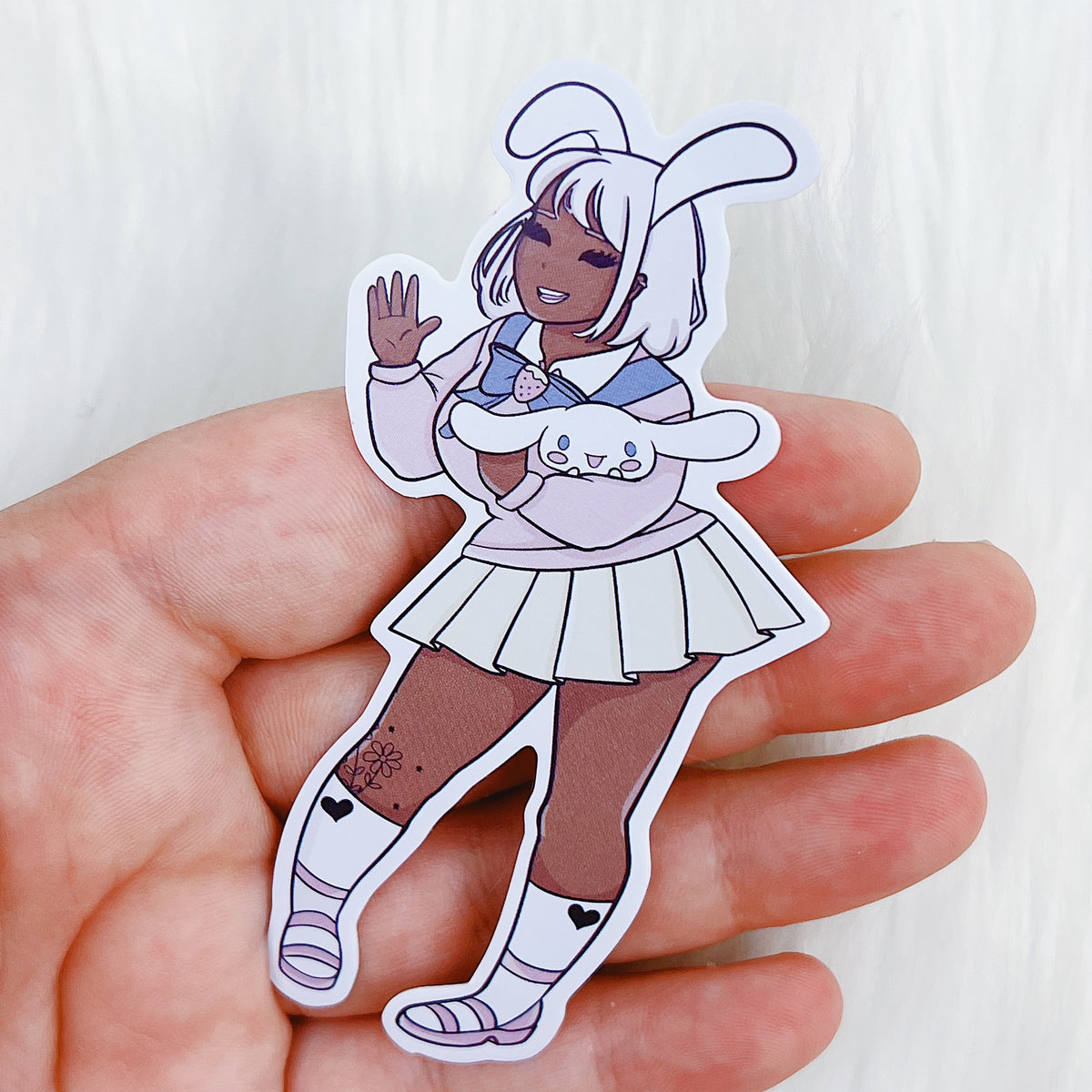 Cinnamoroll Babe Vinyl Sticker | Choose your Skin Tone!