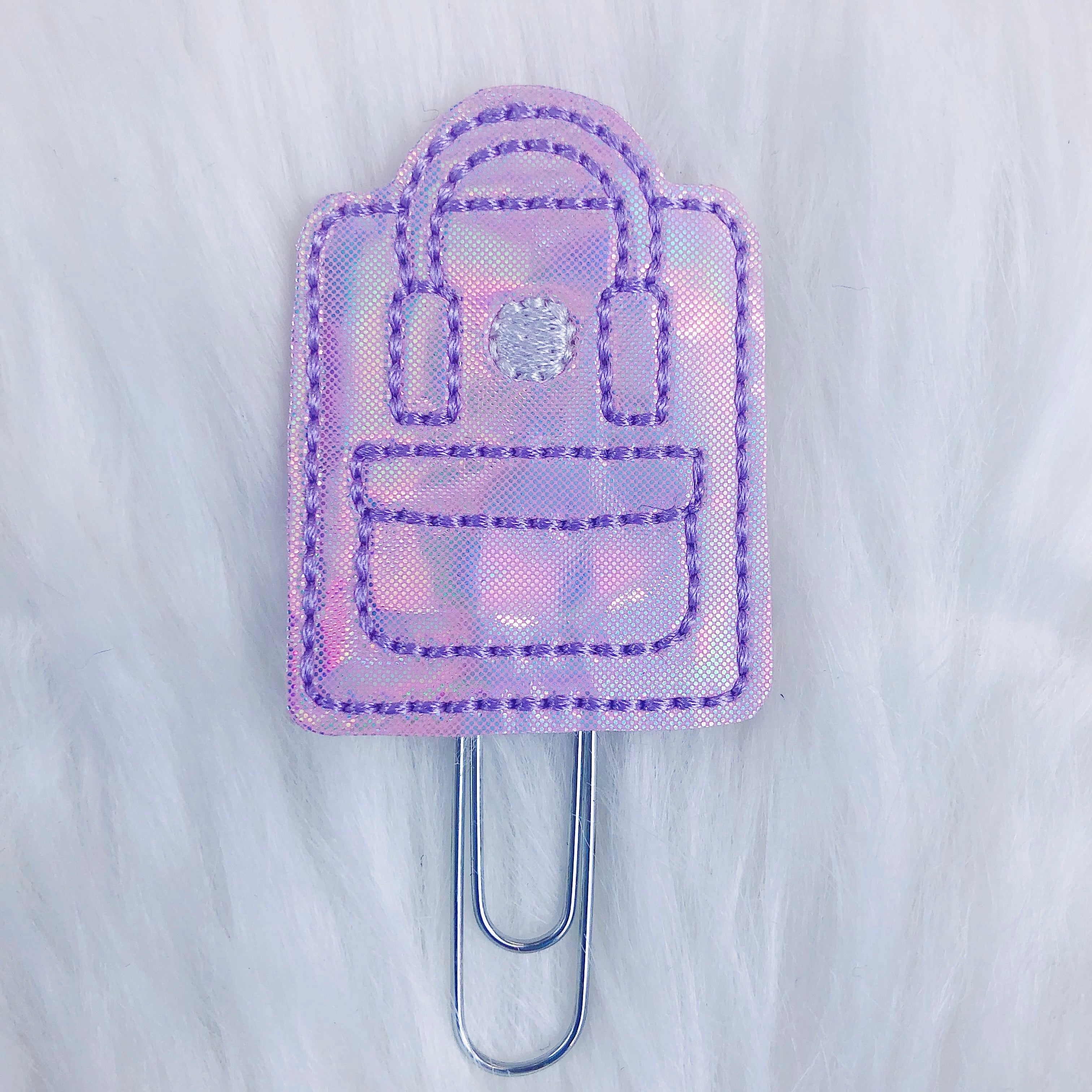 Holographic Pink Backpack Feltie Planner Clip – TheHoneyBShop