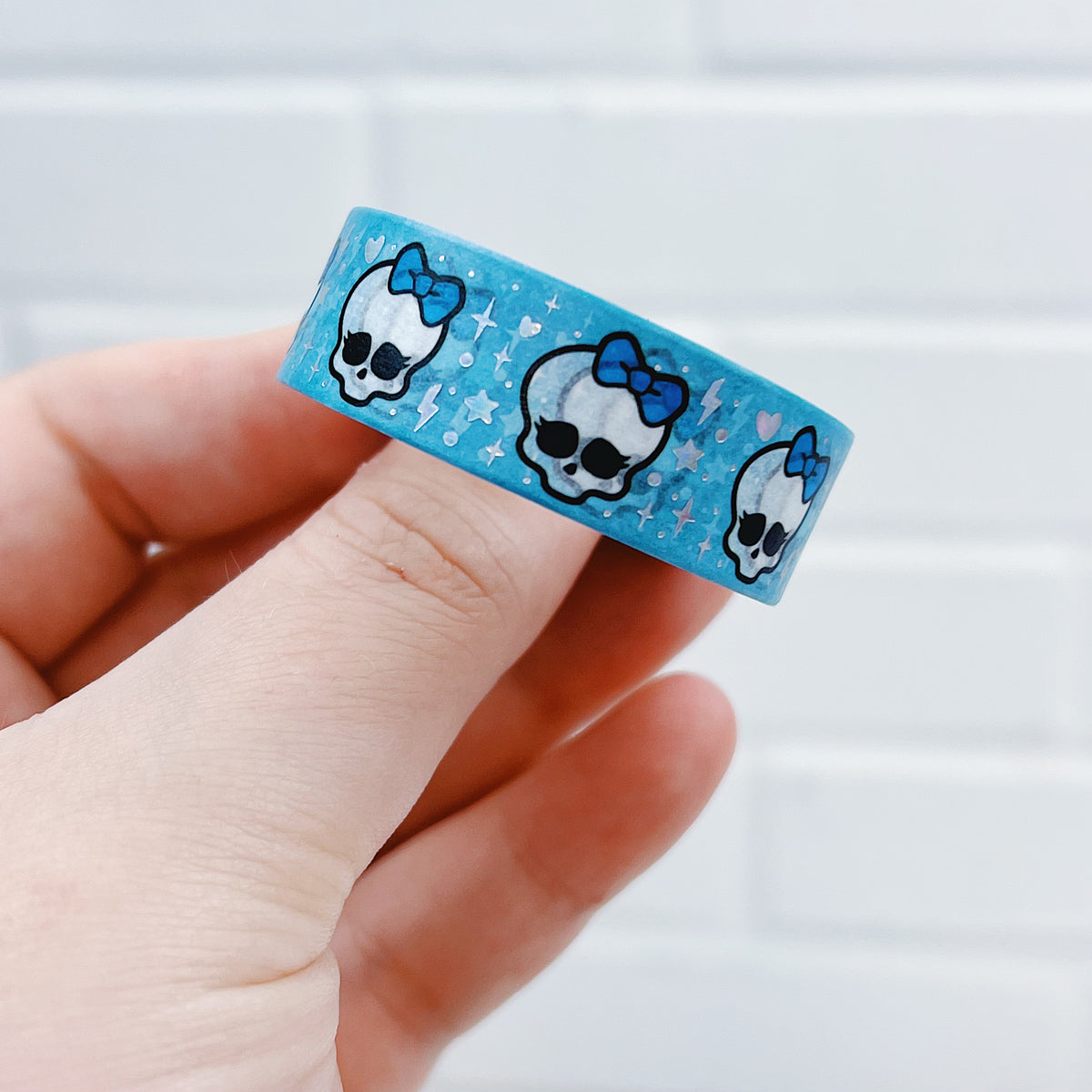 Monster High Skull Washi Tape | 15MM | Holo Foil | Choose Your Color
