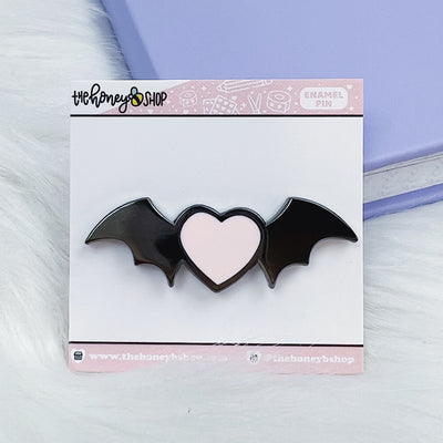 Bat Wing Heart Enamel Pin | Enamel Pin | TheHoneyBShop