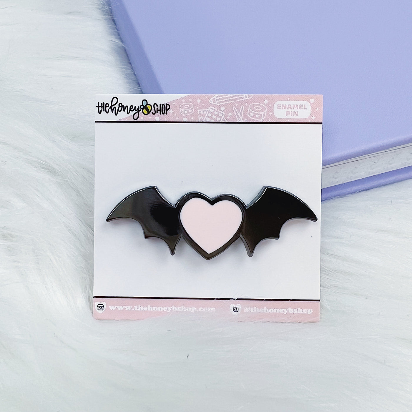 Bat Wing Heart Enamel Pin | Enamel Pin | TheHoneyBShop