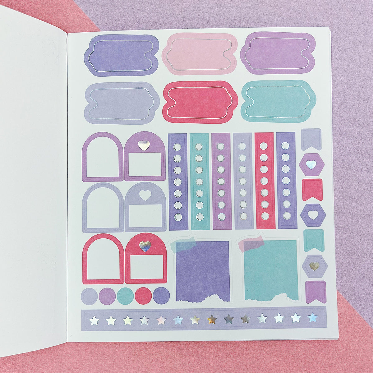 Planner Friends Sticker Book | Matte Sticker Paper | 10 Pages | Holo Foiled