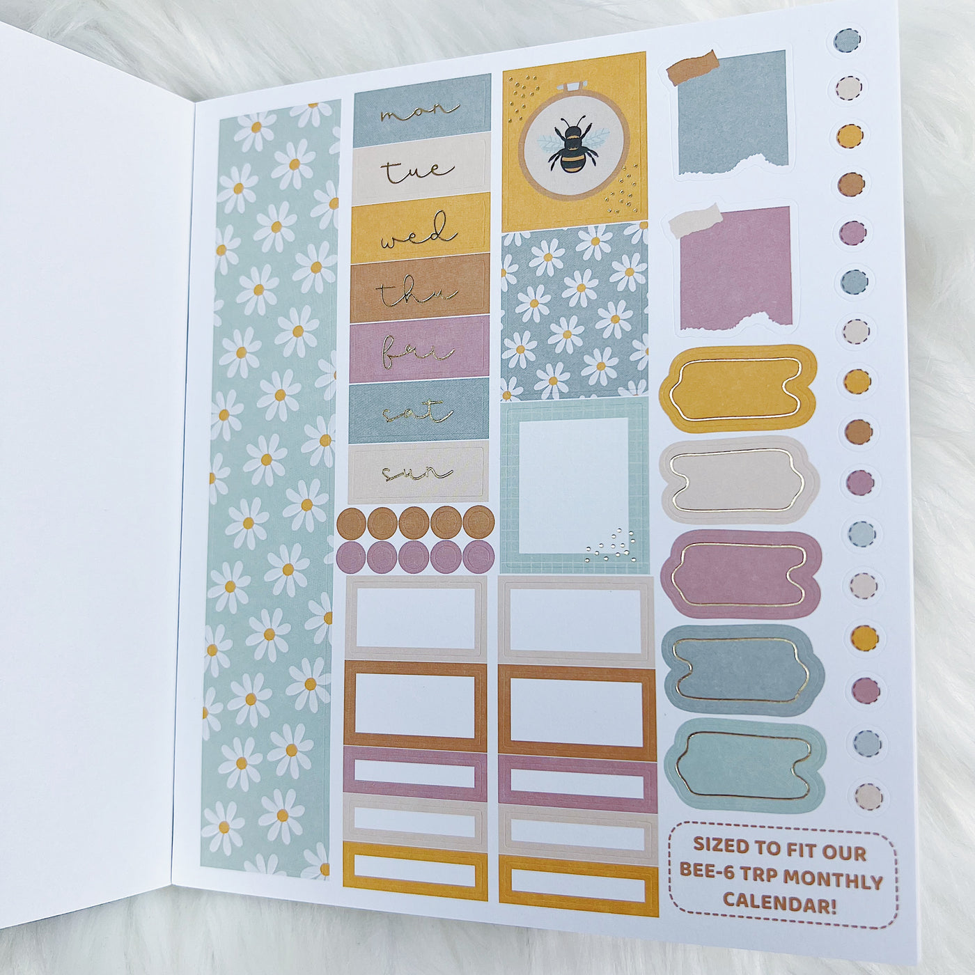 Homebody Sticker Book | Matte Sticker Paper | 10 Pages | Soft Gold Foiled