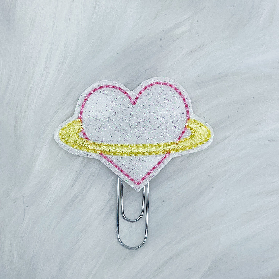 Pink Planet Feltie Planner Clip