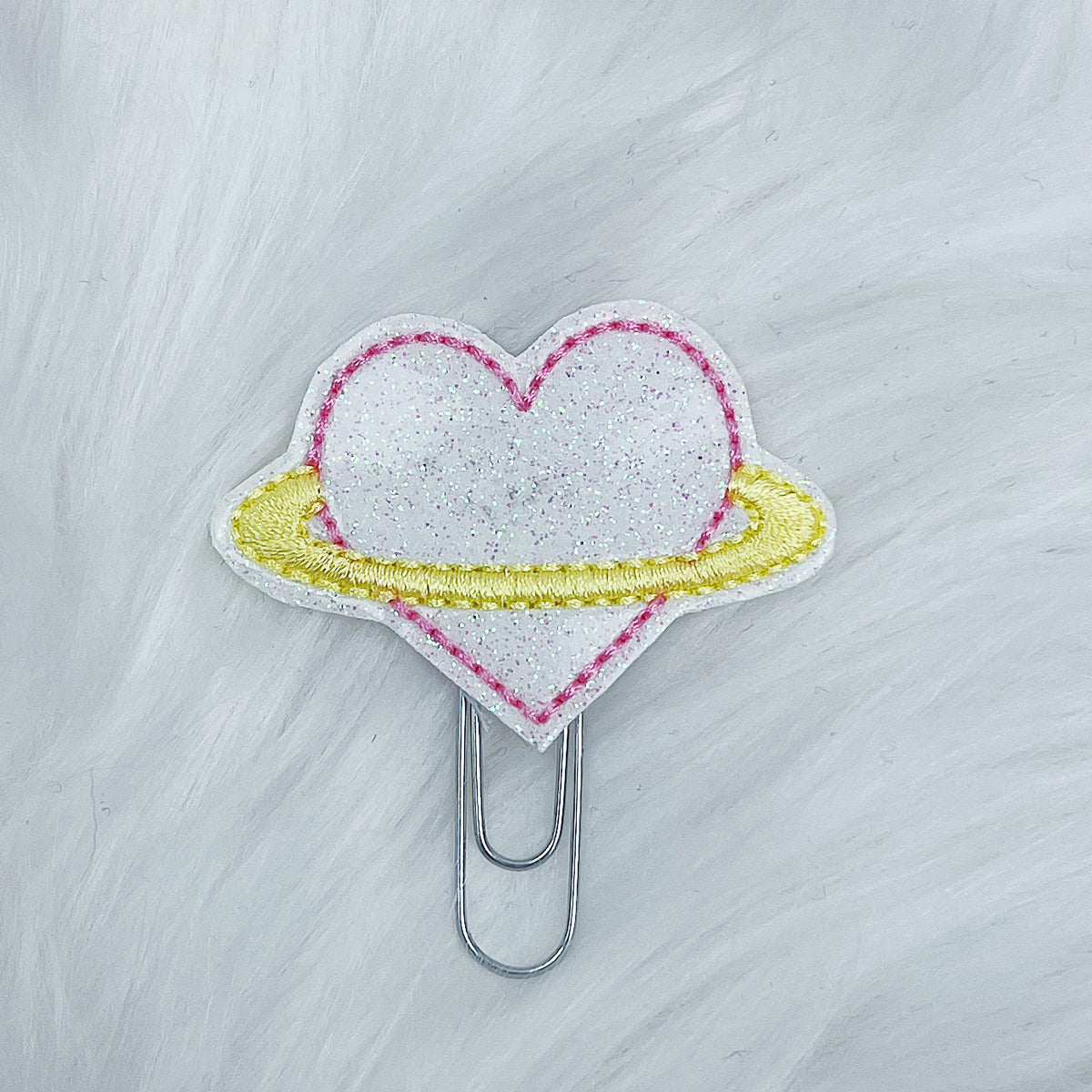 Pink Planet Feltie Planner Clip