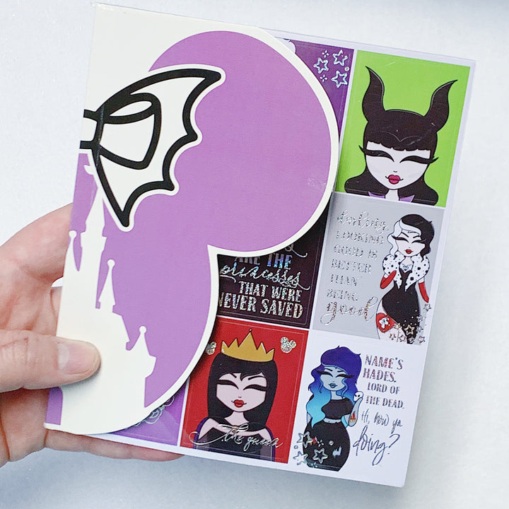 Tattoo Villains Sticker Book | 10 Pages | Sparkly Holo Foiled