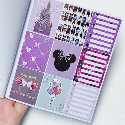 Tattoo Villains Sticker Book | 10 Pages | Sparkly Holo Foiled