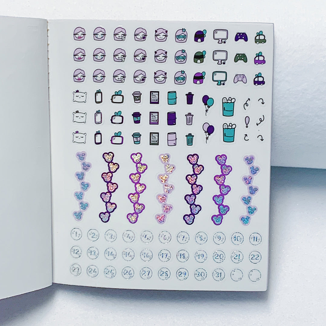 Tattoo Villains Sticker Book | 10 Pages | Sparkly Holo Foiled